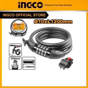 Khóa xe đạp INGCO loại 4 số dây 10mm DBK21012