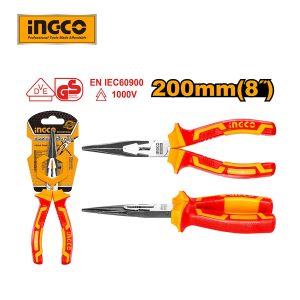 Kìm mũi nhọn cách điện - 8 inch INGCO HILNP28208 - Đồ nghề, dụng cụ cầm tay, máy móc thiết bị INGCO chính hãng, giá tốt - góc