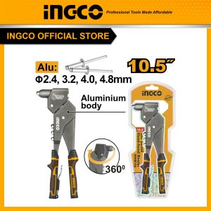 Kìm rút rive khung nhôm cao cấp INGCO SHHR106 đầu xoay 360 độ - Đồ nghề, dụng cụ cầm tay, máy móc thiết bị INGCO chính hãng, giá tốt