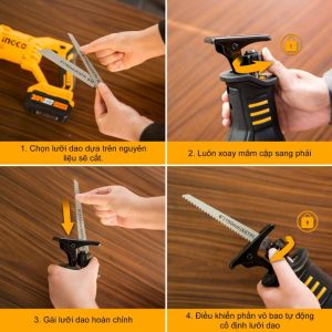 Thân máy cưa kiếm dùng pin INGCO CRSLI1151 20V - Đồ nghề, dụng cụ cầm tay, máy móc thiết bị INGCO chính hãng, giá tốt - góc n