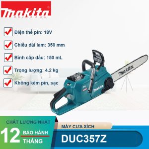 Máy cưa xích dùng pin 18V Makita DUC357Z - hình ảnh sản phẩm
