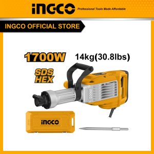 Máy đục bê tông 30ly INGCO PDB170068 1700W 50J kèm 1 mũi đục - Đồ nghề, dụng cụ cầm tay, máy móc thiết bị INGCO chính hãng, g