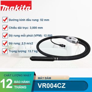Máy đầm dùi bê tông dùng pin Makita VR004CZ - hình ảnh sản phẩm