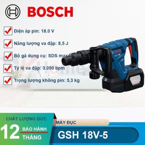 Máy đục phá bê tông dùng pin Bosch GSH 18V-5 - hình ảnh sản phẩm