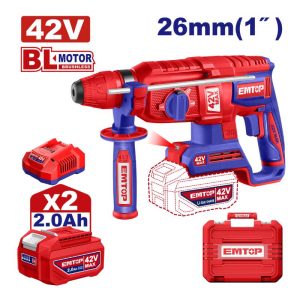 Máy khoan bê tông dùng pin EMTOP ELRH422682 ( kèm 2 pin 2Ah và 1 sạc )