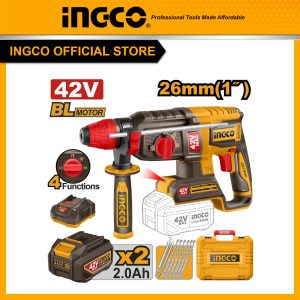Máy khoan bê tông pin 3 chức năng không chổi than 42V max INGCO CRHLI422682 - Đồ nghề, dụng cụ cầm tay, máy móc thiết bị INGCO chính hãng, giá tốt