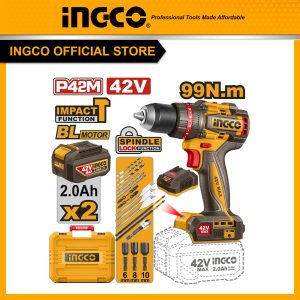 Máy khoan búa 3 chức năng không chổi than 42V max INGCO CIDLI429982 99Nm - Đồ nghề, dụng cụ cầm tay, máy móc thiết bị INGCO chính hãng, giá tốt