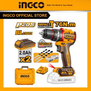 Máy khoan búa pin 20V không chổi than 76Nm INGCO CIDLI20768 - Đồ nghề, dụng cụ cầm tay, máy móc thiết bị INGCO chính hãng, giá tốt