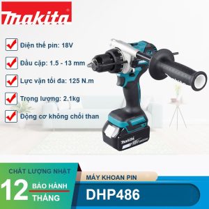Máy khoan động lực dùng pin 18V Makita DHP486 - hình ảnh sản phẩm