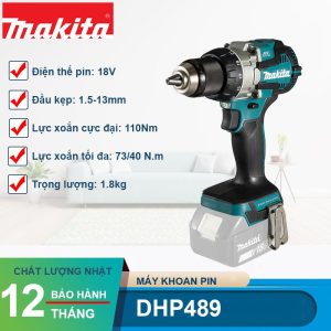 Máy khoan động lực dùng pin 18V Makita DHP489 - hình ảnh sản phẩm