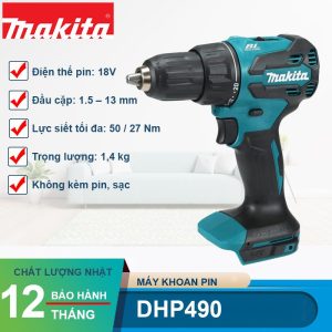 Máy khoan động lực dùng pin 18V Makita DHP490Z - hình ảnh sản phẩm