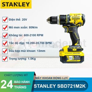 Máy khoan động lực dùng pin Li-ion 20V FATMAX Stanley SBD721M2K - hình ảnh sản phẩm