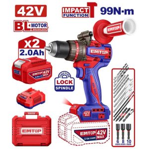 Máy khoan dùng pin EMTOP ECIDL429982 ( Kèm 2 pin 2Ah & 1 sạc ) - hình ảnh sản phẩm