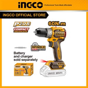 Máy khoan pin không chổi than INGCO CDLI206021 giá rẻ lực xoắn 60Nm - Đồ nghề, dụng cụ cầm tay, máy móc thiết bị INGCO chính hãng, giá tốt