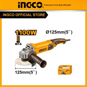 Máy mài góc 1100W INGCO AG110038 đĩa 125mm cốt M14 - Đồ nghề, dụng cụ cầm tay, máy móc thiết bị INGCO chính hãng, giá tốt