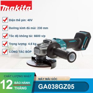 Máy mài góc dùng pin 40V Max Makita GA038GZ05 - hình ảnh sản phẩm