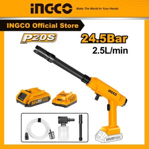 Máy rửa xe dùng pin ingco CPWLI20282 tặng kèm 1 pin và 1 sạc 2a áp suất 24,5Bar di chuyển dùng mọi nơi - Đồ nghề, dụng cụ cầm