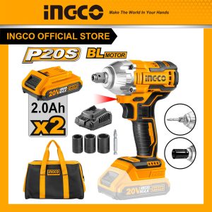 Máy siết bulong tích hợp siết vít ingco CIWLI20208 20V không chổi than lực siết 220NM kèm 2 pin 1 sạc và 3 khẩu 17, 19, 21mm - Đồ nghề, dụng cụ cầm...