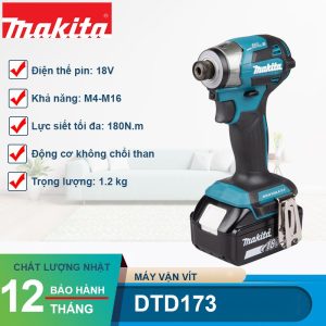 Máy vặn vít dùng pin 18V Makita DTD173 - hình ảnh sản phẩm