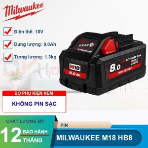 Pin Milwaukee M18 HB8 18V 8.0Ah - hình ảnh sản phẩm