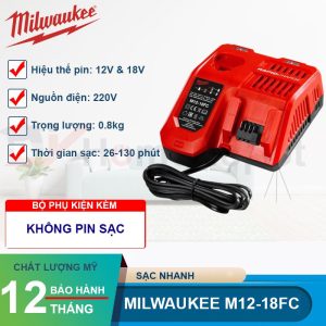 Sạc nhanh Milwaukee M12-18FC - hình ảnh sản phẩm
