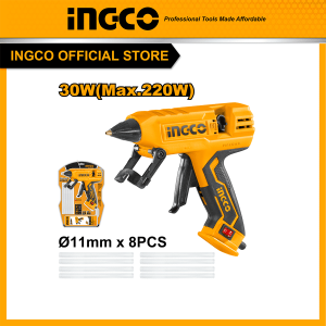 Súng bắn keo nến loại to dùng điện INGCO GG308 30W (220W) - Đồ nghề, dụng cụ cầm tay, máy móc thiết bị INGCO chính hãng, giá tốt