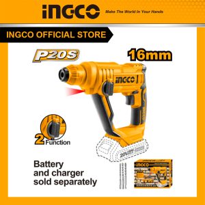 Thân máy khoan bê tông pin 20V INGCO CRHLI1601 (máy chưa kèm pin sạc) - Đồ nghề, dụng cụ cầm tay, máy móc thiết bị INGCO chính hãng, giá tốt