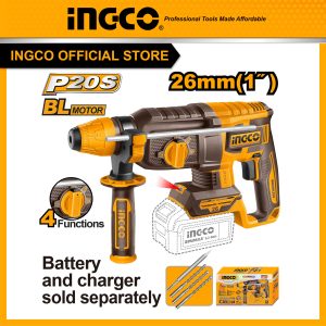 Thân máy khoan bê tông pin 20V không chổi than lực đập 2.5J INGCO CRHLI20268 (chưa kèm pin sạc) - Đồ nghề, dụng cụ cầm tay, máy móc thiết bị INGCO...
