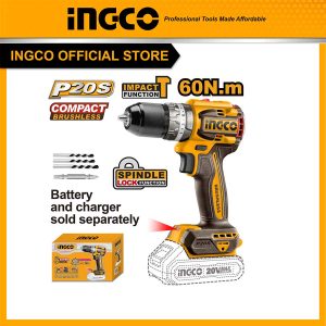Thân máy khoan pin 3 chức năng motor không chổi than INGCO CIDLI206021 60Nm (chưa gồm pin và sạc) - Đồ nghề, dụng cụ cầm tay, máy móc thiết bị...