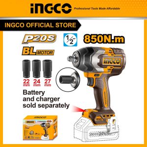 Thân máy siết bu lông pin 20V motor không chổi than, lực siết 850Nm Ingco CIWLI20851 - Đồ nghề, dụng cụ cầm tay, máy móc thiết bị INGCO chính hãng,...