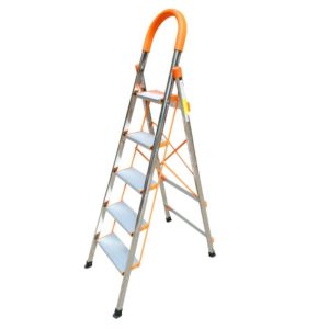 Thang nhôm ghế tay vịn inox 5 bậc Ameca AMG-5IN - hình ảnh sản phẩm