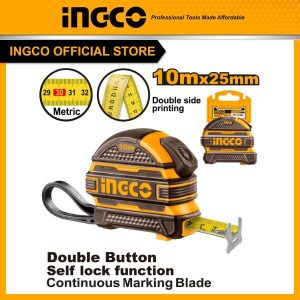 Thước đo tự hãm 10m*25mm INGCO HSMT081025-1 - Đồ nghề, dụng cụ cầm tay, máy móc thiết bị INGCO chính hãng, giá tốt