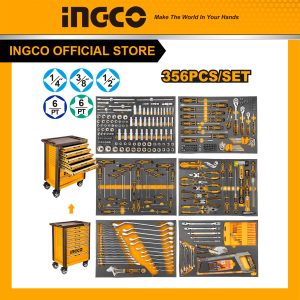 Thùng đồ nghề 356 chi tiết INGCO HTCS273561 có bánh xe 7 ngăn cao cấp - Đồ nghề, dụng cụ cầm tay, máy móc thiết bị INGCO chính hãng, giá tốt