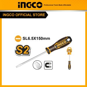 Tuốc nơ vít dẹp 6.5mm dài 150mm INGCO HSDSL6150 SL6 có rãnh (từ tính) thép S2 SL6.5x150mm - Đồ nghề, dụng cụ cầm tay, máy móc thiết bị INGCO chính...