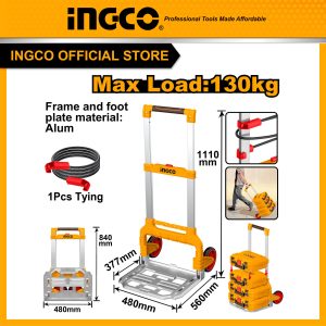 Xe đẩy gấp gọn nhôm cao cấp INGCO HHWB61201 - Đồ nghề, dụng cụ cầm tay, máy móc thiết bị INGCO chính hãng, giá tốt