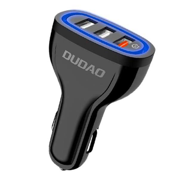 Bộ sạc nhanh xe hơi Dudao 18W R7S, 03 cổng USB (1 cổng QC 3.0)