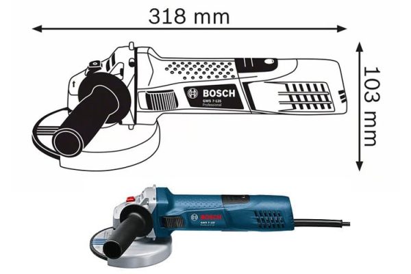 Máy mài góc 720W/125mm công tắc trượt Bosch GWS 7-125